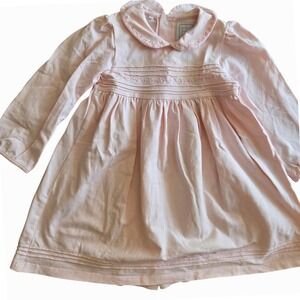 Emile et Rose Baby Girl Pink Embroidered Peter Pan Collar Dress 18 Months 83cm